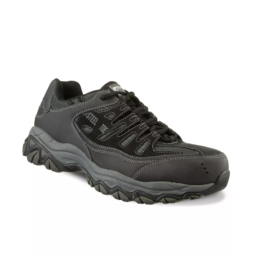 Skechers® Work Relaxed Fit Cankton Men's Steel-Toe Shoes 1 Skechers® Work Relaxed Fit Cankton Men's Steel-Toe Shoes