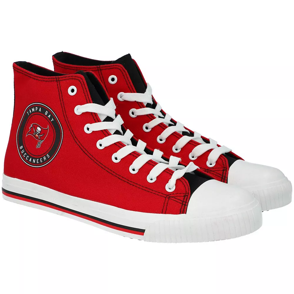 Men's FOCO Tampa Bay Buccaneers High Top Canvas Sneakers 1 Men's FOCO Tampa Bay Buccaneers High Top Canvas Sneakers