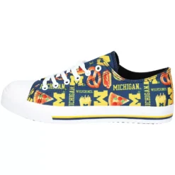 Men's FOCO Michigan Wolverines Food Print Low Top Canvas Sneakers -Male Shoes Store 4904786 ALT2