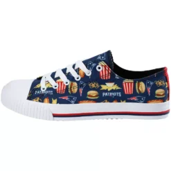 Men's FOCO New England Patriots Food Print Low Top Canvas Sneakers -Male Shoes Store 4906608 ALT2