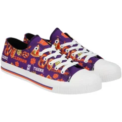 Men's FOCO Clemson Tigers Food Print Low Top Canvas Sneakers