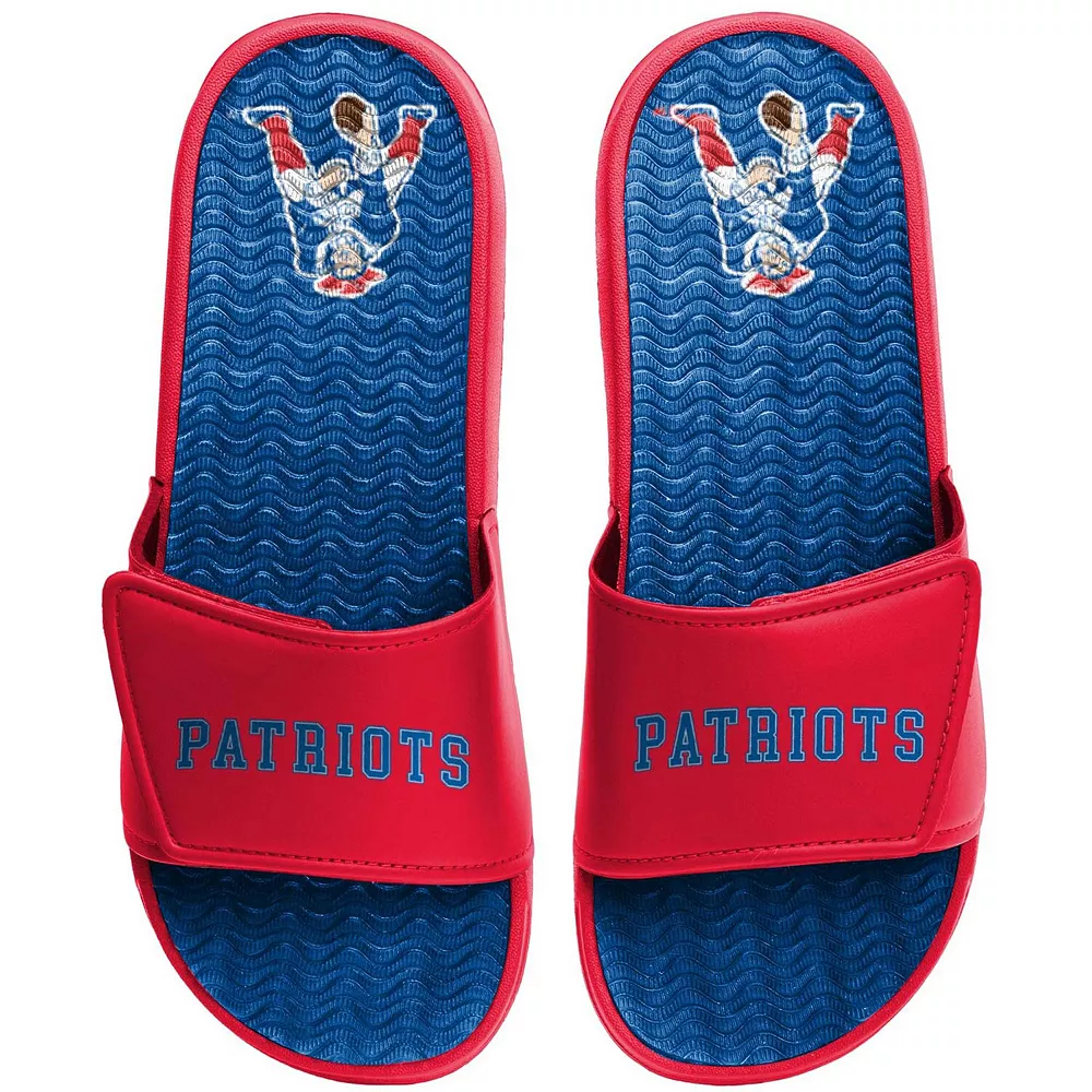 Men's FOCO New England Patriots Retro Gel Slide Sandals 2 Men's FOCO New England Patriots Retro Gel Slide Sandals - Image 2