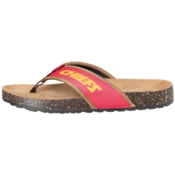 Men's FOCO Kansas City Chiefs Cork Flip Flops -Male Shoes Store 5099881 ALT2