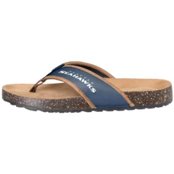 Men's FOCO Seattle Seahawks Cork Flip Flops -Male Shoes Store 5100337 ALT2