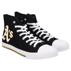 Men's FOCO Oakland Athletics Big Logo High Top Canvas Shoes