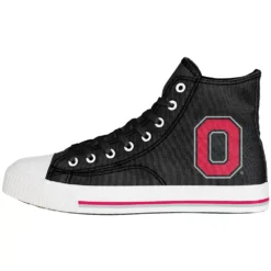 Men's FOCO Ohio State Buckeyes Big Logo High Top Canvas Shoes