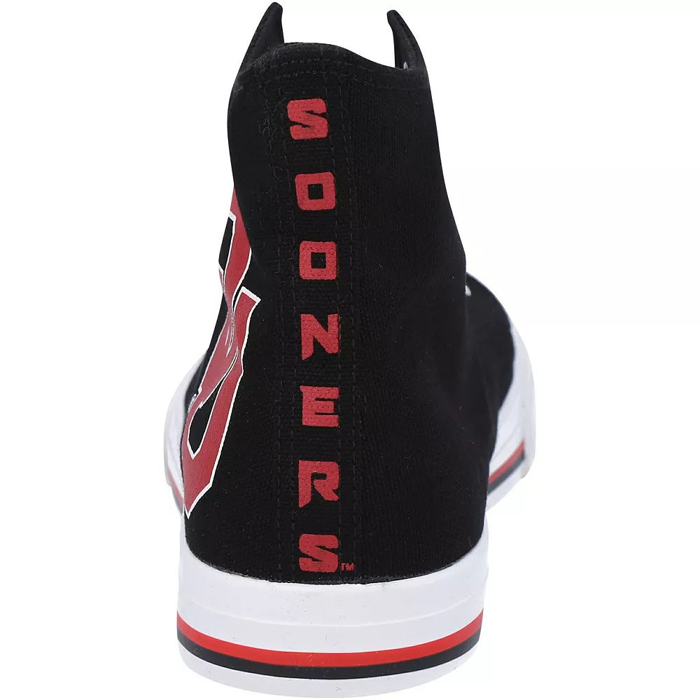 Men's FOCO Oklahoma Sooners Big Logo High Top Canvas Shoes 4 Men's FOCO Oklahoma Sooners Big Logo High Top Canvas Shoes - Image 4