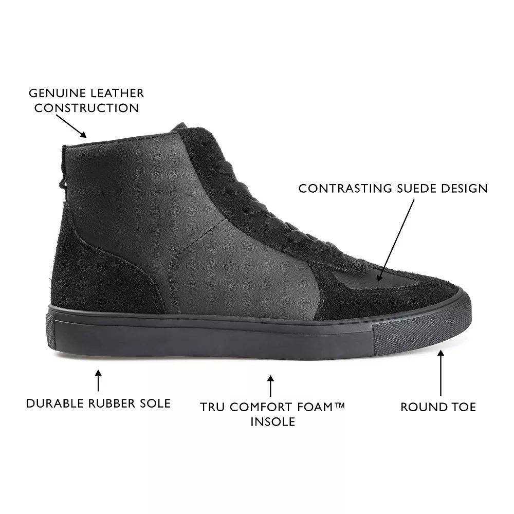 Thomas & Vine Verge Men's Leather High Top Sneakers 5 Thomas & Vine Verge Men's Leather High Top Sneakers - Image 5