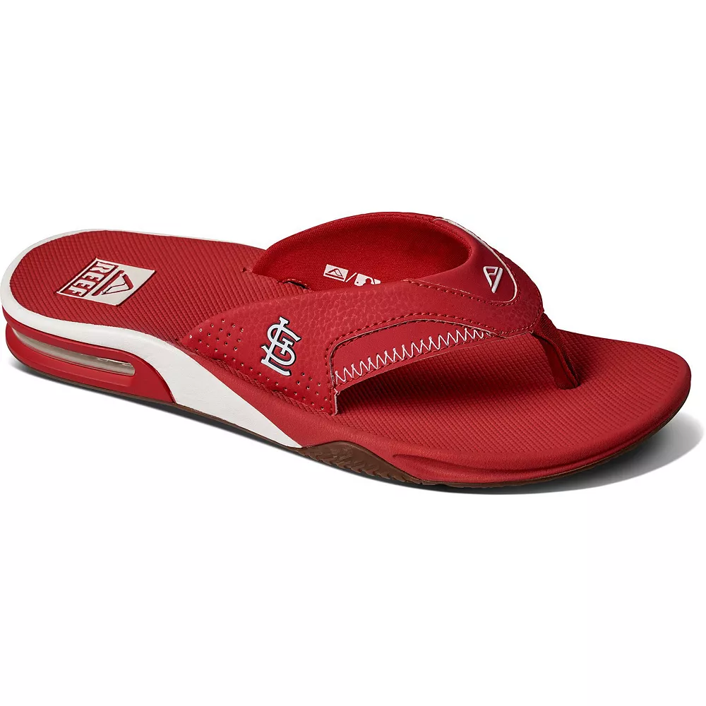 Men's REEF St. Louis Cardinals Fanning Bottle Opener Sandals 1 Men's REEF St. Louis Cardinals Fanning Bottle Opener Sandals