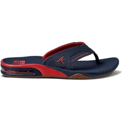 Men's REEF Atlanta Braves Fanning Bottle Opener Sandals -Male Shoes Store 5695358 ALT3