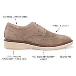 Thomas & Vine Chadwick Men's Wingtip Derby Shoes 11 Thomas & Vine Chadwick Men's Wingtip Derby Shoes -Male Shoes Store 5710229 ALT5