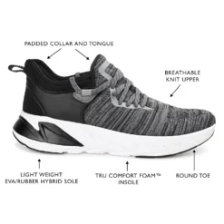 Vance Co. Gibbs Knit Men's Athleisure Sneakers -Male Shoes Store 5711381 ALT5