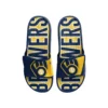 Men's FOCO Milwaukee Brewers Logo Gel Slide Sandals