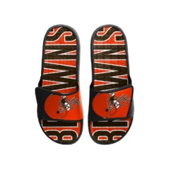 Men's FOCO Cleveland Browns Logo Gel Slide Sandals