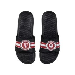 FOCO Indiana Hoosiers Stripe Raised Slide Sandals