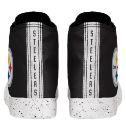 Men's FOCO Pittsburgh Steelers Paint Splatter High Top Sneakers -Male Shoes Store 5820635 ALT3