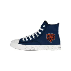 Men's FOCO Chicago Bears Paint Splatter High Top Sneakers -Male Shoes Store 5821392 ALT2