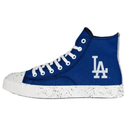 Men's FOCO Los Angeles Dodgers Paint Splatter High Top Sneakers