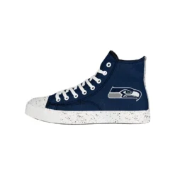 Men's FOCO Seattle Seahawks Paint Splatter High Top Sneakers -Male Shoes Store 5821549 ALT2