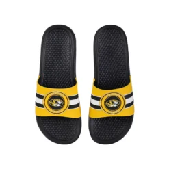 FOCO Missouri Tigers Stripe Raised Slide Sandals