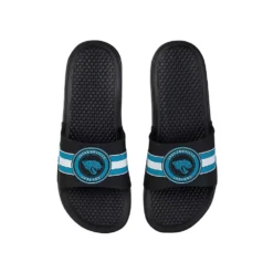 FOCO Jacksonville Jaguars Stripe Raised Slide Sandals