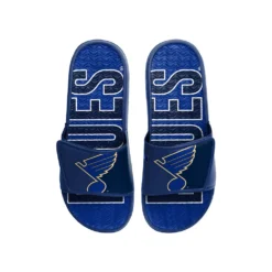 Men's FOCO St. Louis Blues Logo Gel Slide Sandals