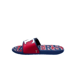 Men's FOCO Texas Rangers Logo Gel Slide Sandals -Male Shoes Store 5823129 ALT2
