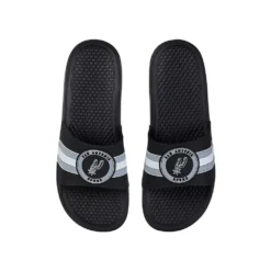 FOCO San Antonio Spurs Stripe Raised Slide Sandals