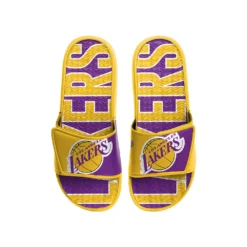 Men's FOCO Los Angeles Lakers Logo Gel Slide Sandals