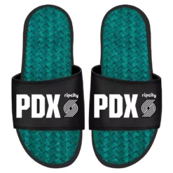 ISlide Black Portland Trail Blazers 2022/23 City Edition Gel Slide Sandals